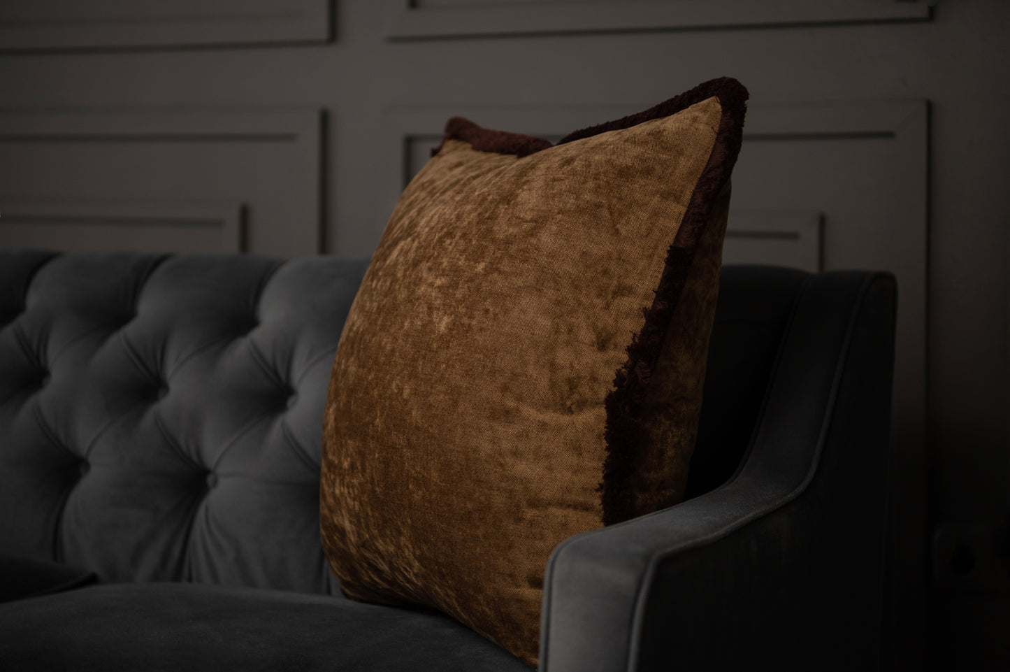 Decorative pillow Velvet Chestnut