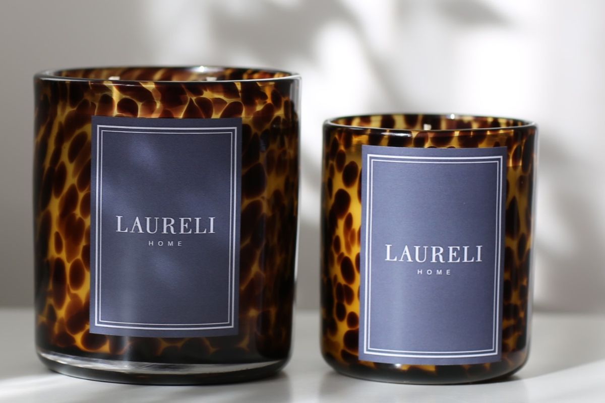 Decorative candle Brown Leopard